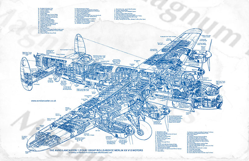 Avro Lanacster Mk I Cutaway BluI1