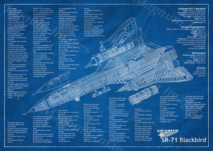 Lockheed SR-71 Blackbird Cutaway BP1