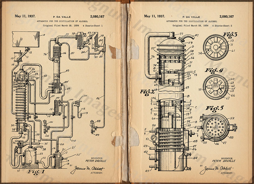 P De Valle-Distilling Apparatise-1934 US2080167-Vin1
