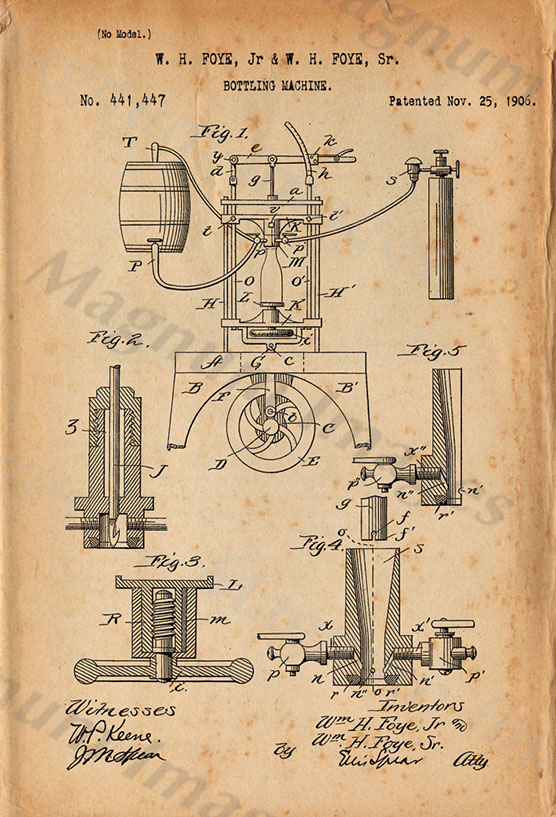 Foyer&Foyer-Bottling Machine 1890 US441477-Vin1