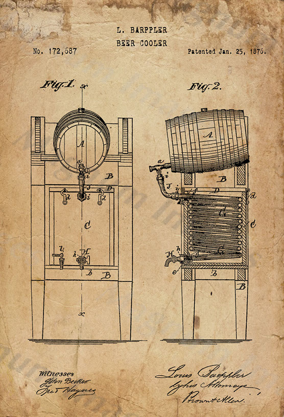 L Baeppler-Beer Cooler 1876 US172687-Vin1