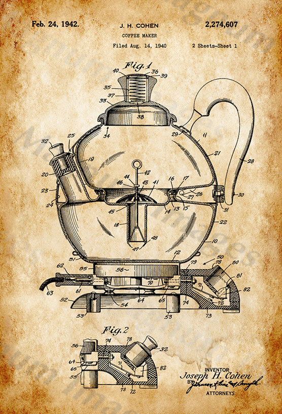 Bridgeport, Conn Corp Coffee Maker 1940 US2274607-VIN1