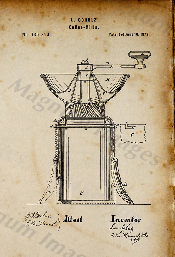 Lui Schulz-Coffee Mill 1873 US139824-Vin1