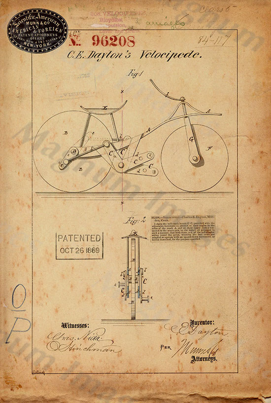 CE Dayton-Velocipede 1869 US96208 Vin1