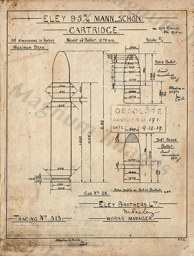 Eley Bro-MannlicherSchönauer 9.5Cart 1919 313 Vin1