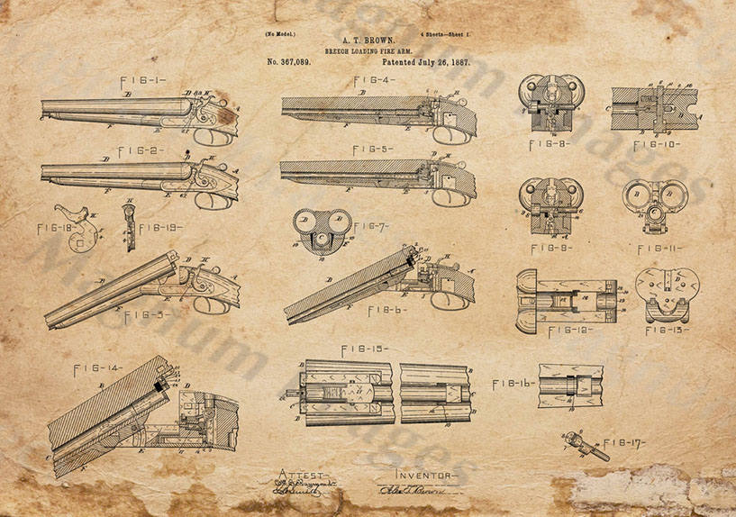 AT Brown-Breech Load Firearm-1887 US367089-Vin1-4