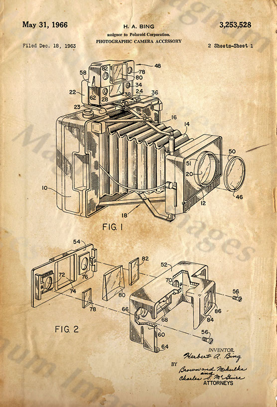 Polaroid Corpo-Camera 1966 US3253528-Vin1