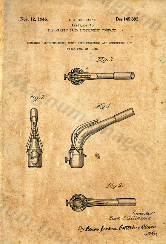 Martin Instuments, E Gillespie-Sax Mouthpipe 1945 USD145892-Vin1