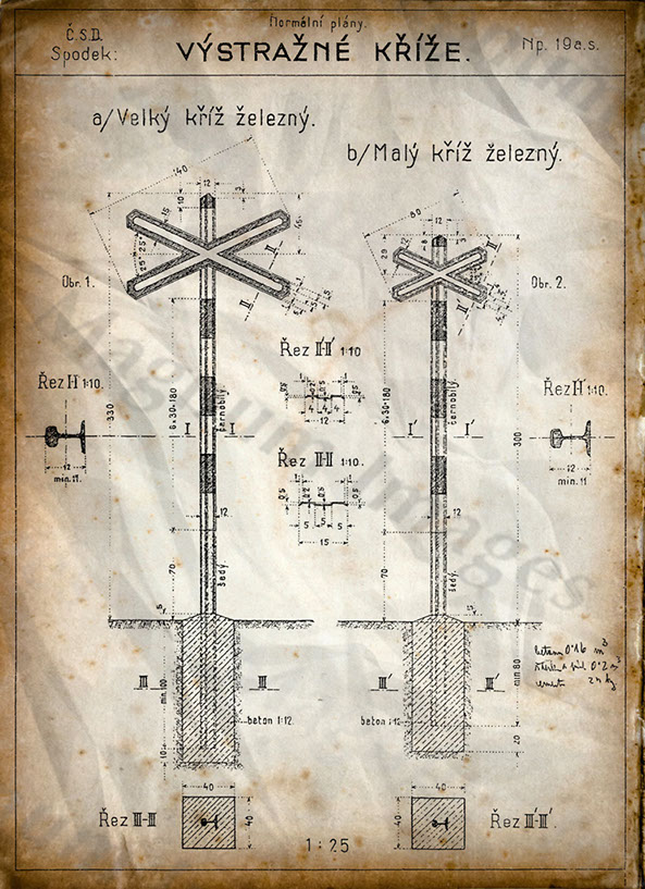 Rail Crossing Sign, CZE 1931 Vin1
