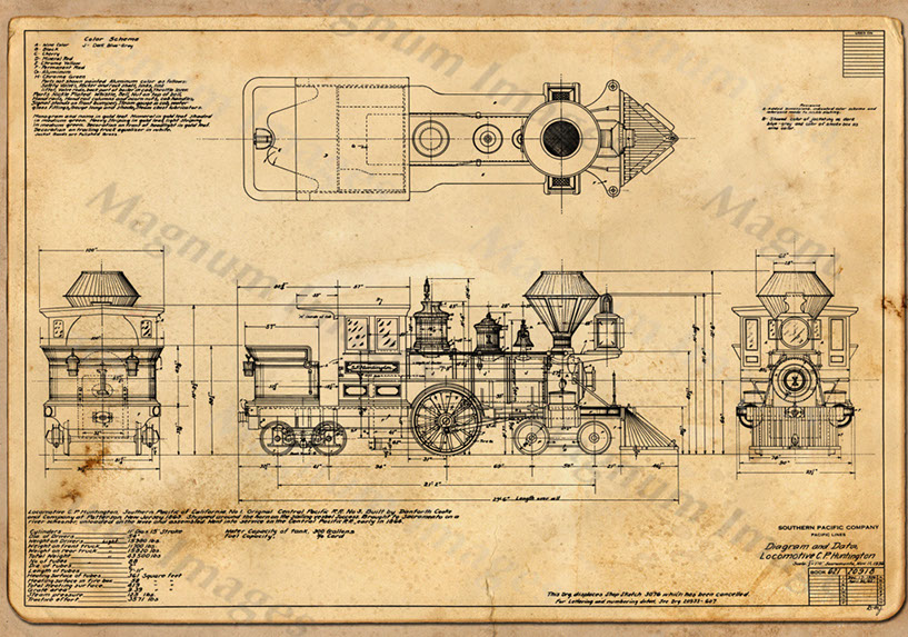 Southern Pacific Co-Loco No. 1 C. P. Huntington 1869 Vin1