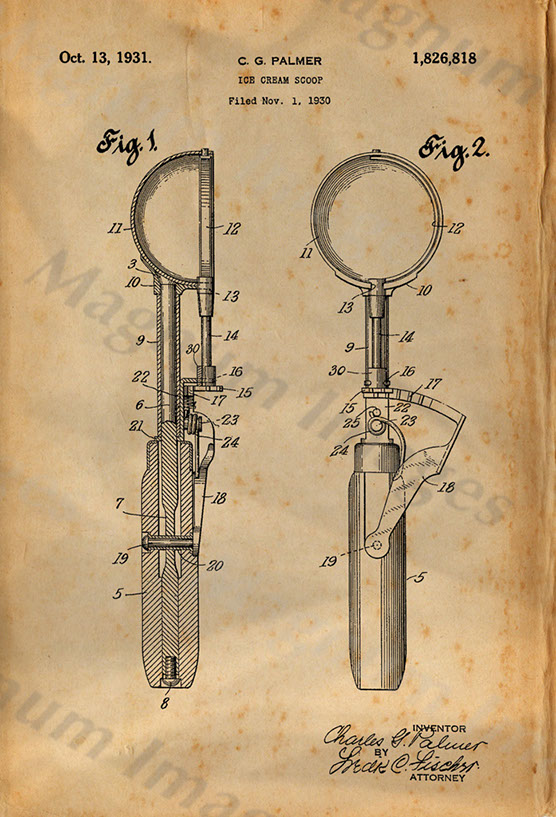 CG Palmer-Ice Cream Scoop 1931 US1826818-Vin1