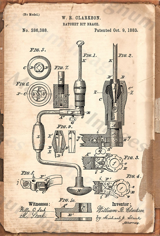 WR Clarkson-Bit & Brace 1882 US286388-Vin1
